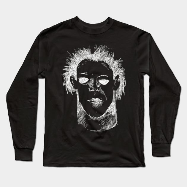 The Devil’s Eyes (white ink) Long Sleeve T-Shirt by The Ghost In You